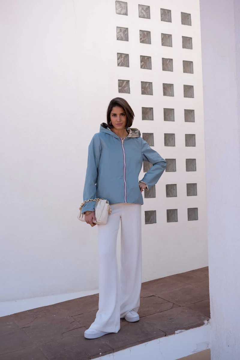 Imperméable réversible court mi-saison
