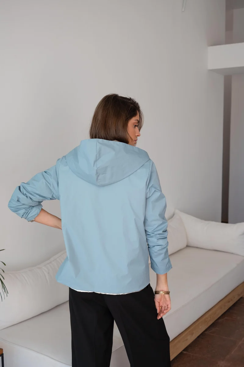 Imperméable réversible court mi-saison