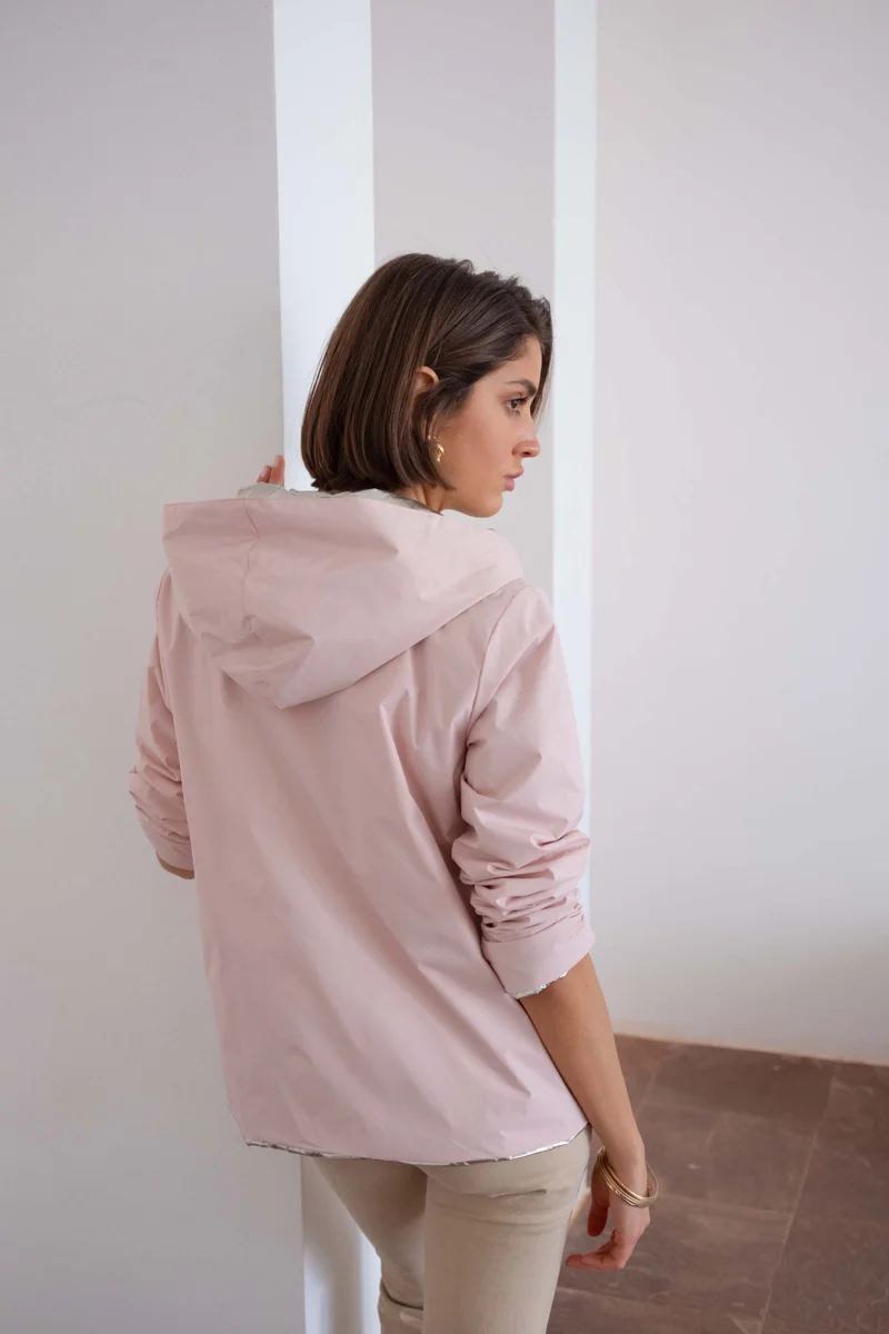 Imperméable réversible court mi-saison