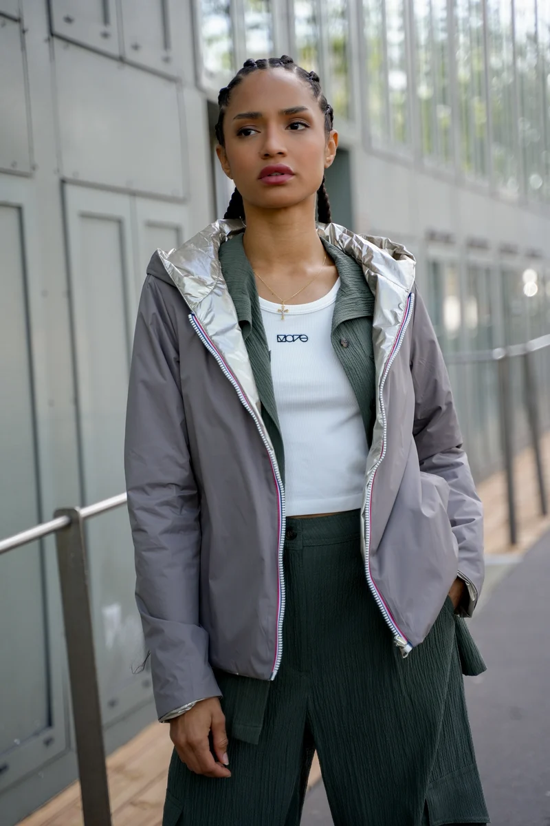 Imperméable réversible court mi-saison