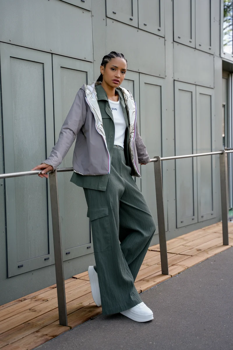 Imperméable réversible court mi-saison