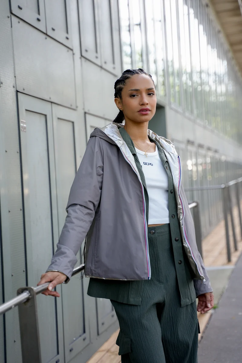 Imperméable réversible court mi-saison