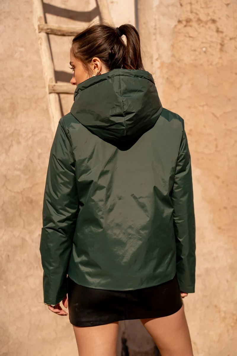 Imperméable réversible court mi-saison