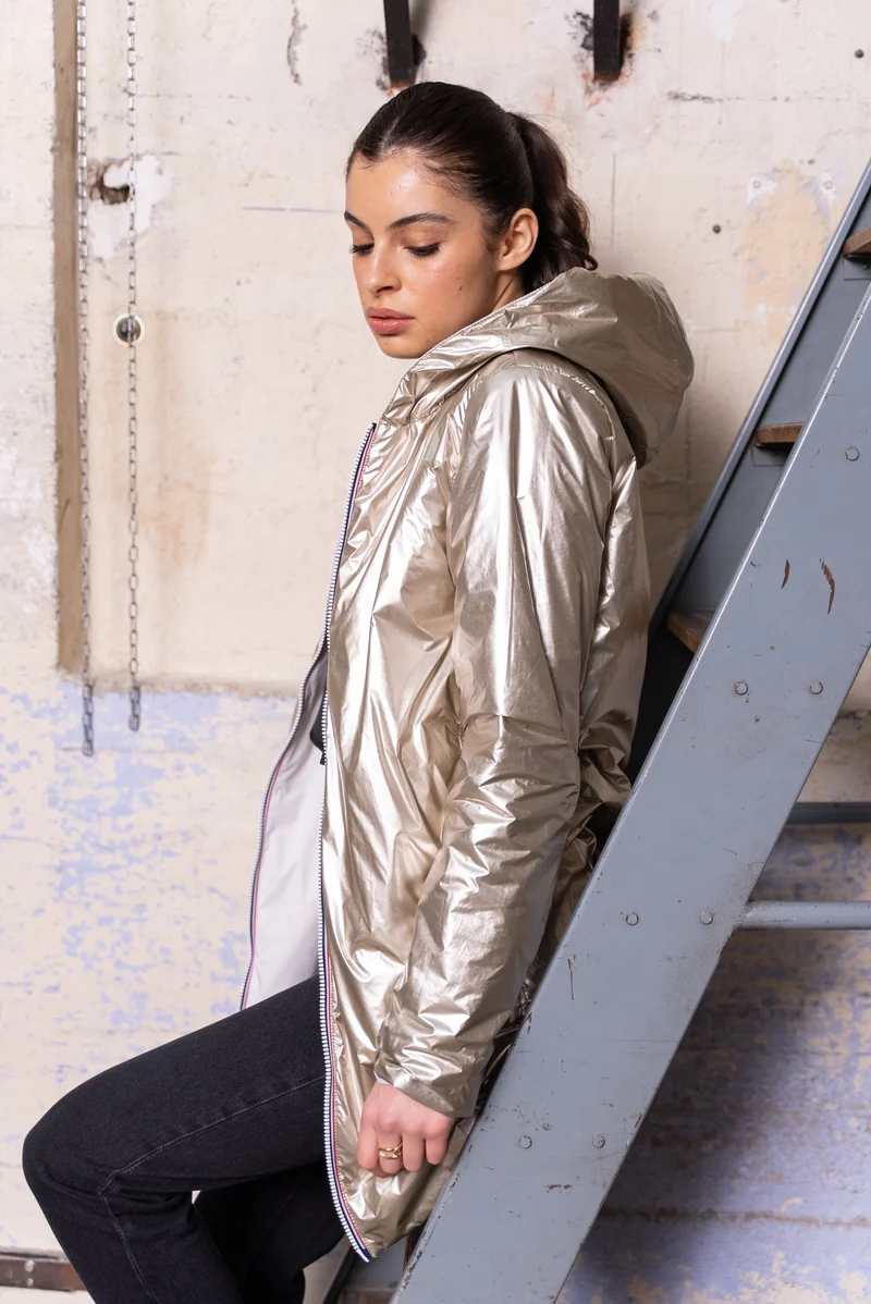 Imperméable réversible long mi-saison