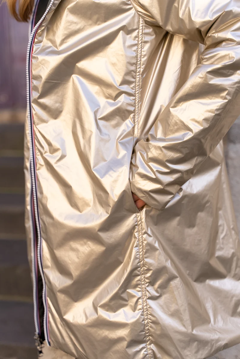 Imperméable réversible long mi-saison