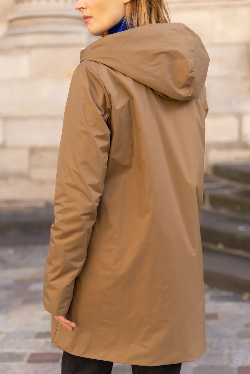Imperméable réversible long mi-saison