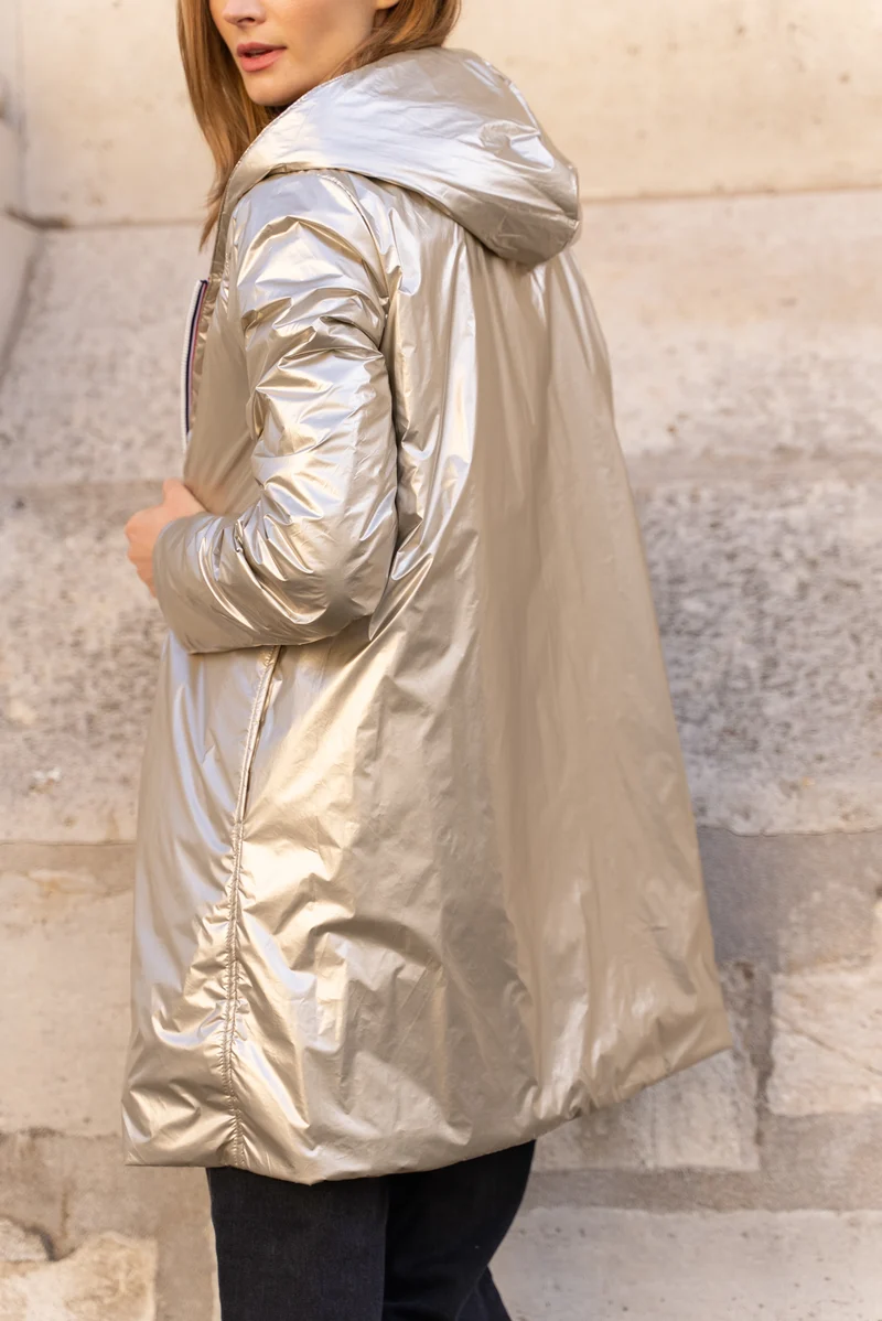 Imperméable réversible long mi-saison