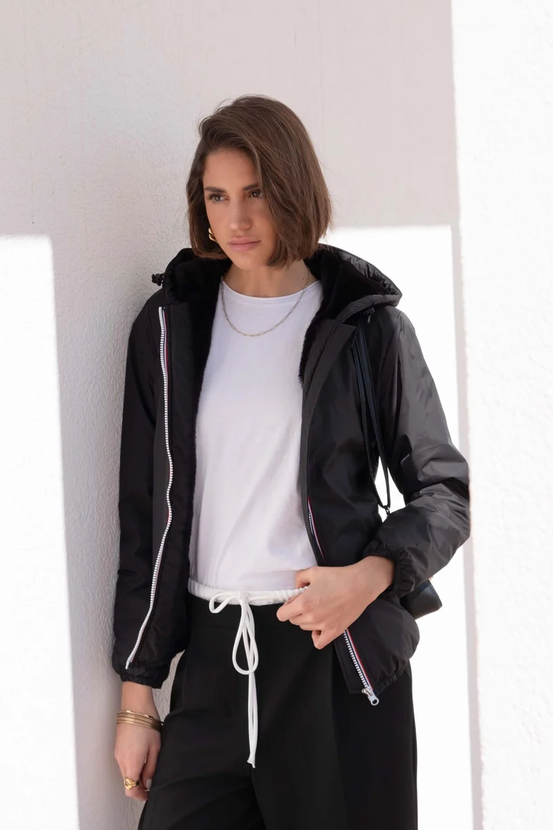 Imperméable fourré court