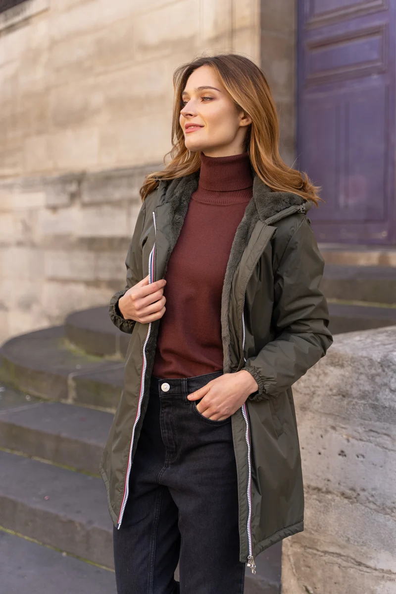 Imperméable fourré long