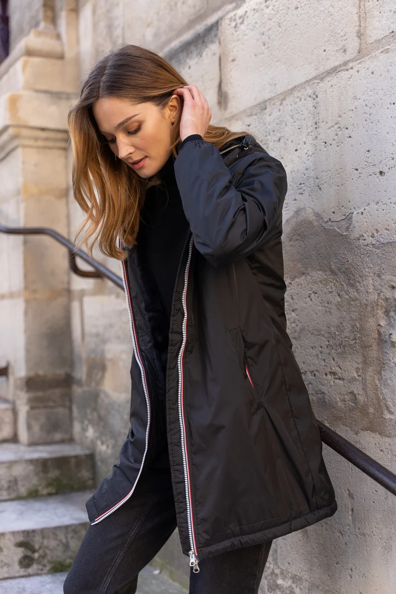 Imperméable fourré long