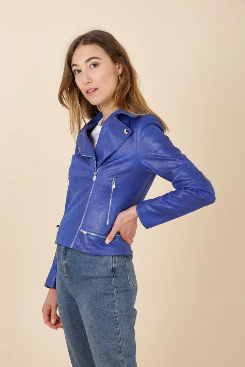 Veste perfecto suédine