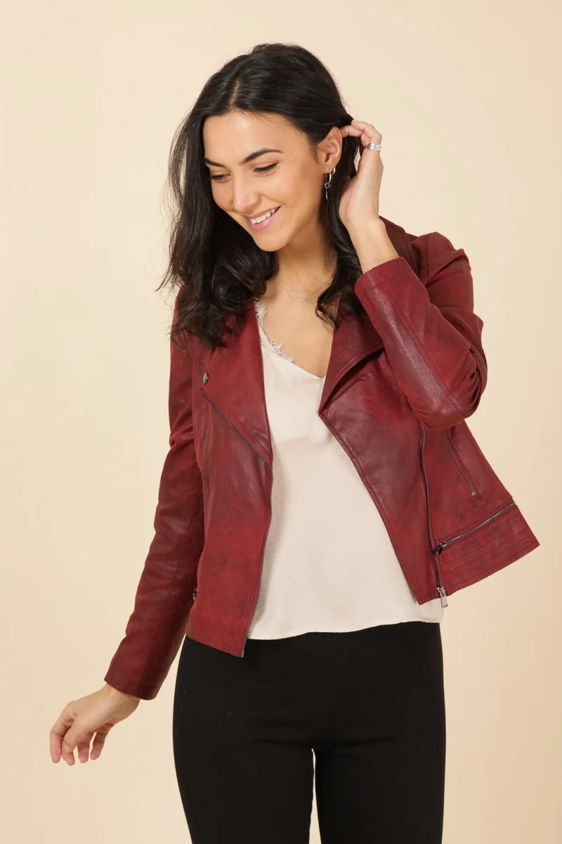 Veste perfecto suédine