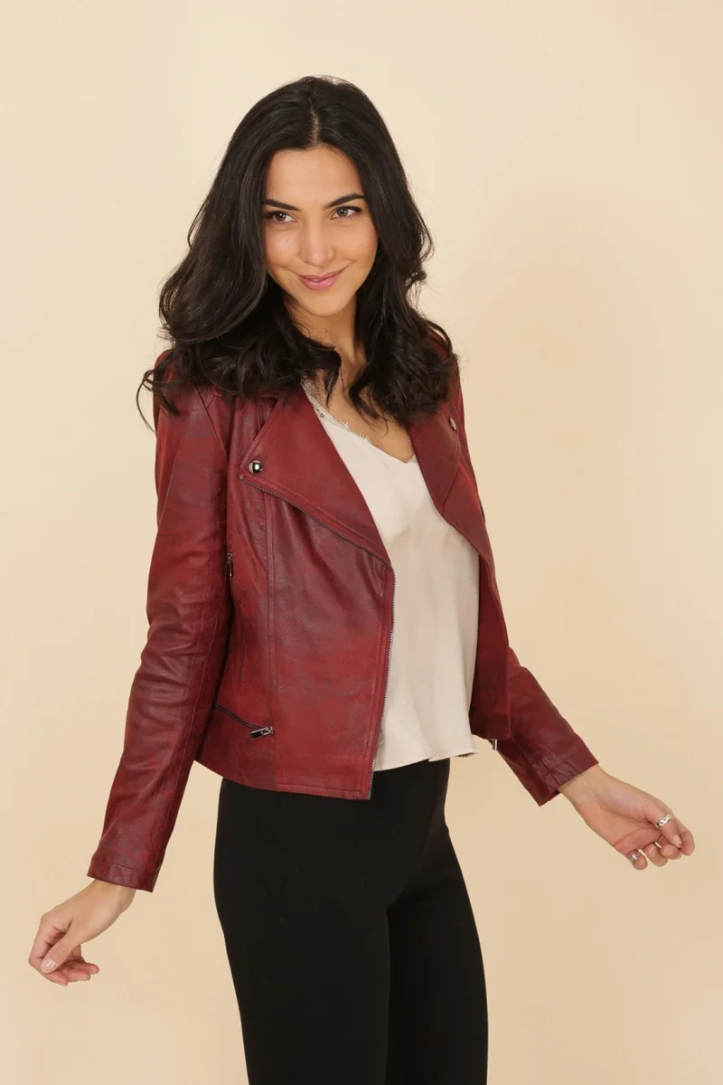 Veste perfecto suédine