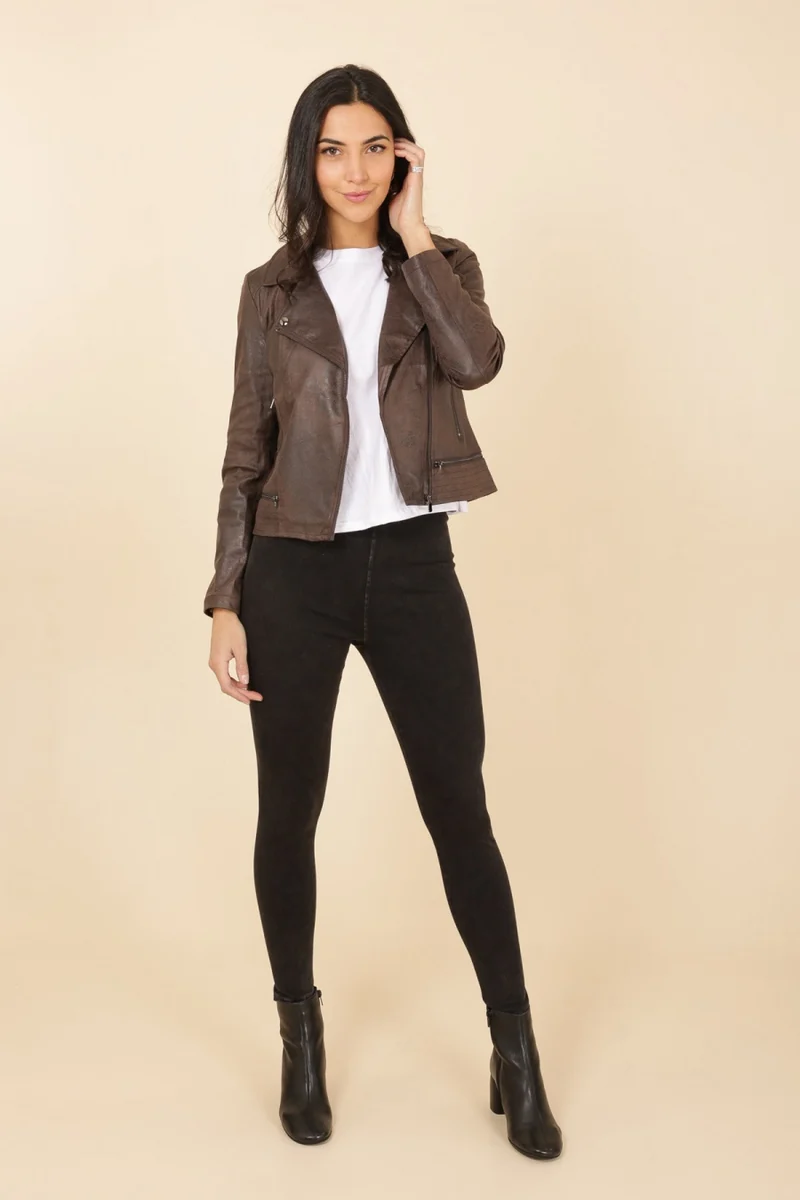 Veste perfecto suédine
