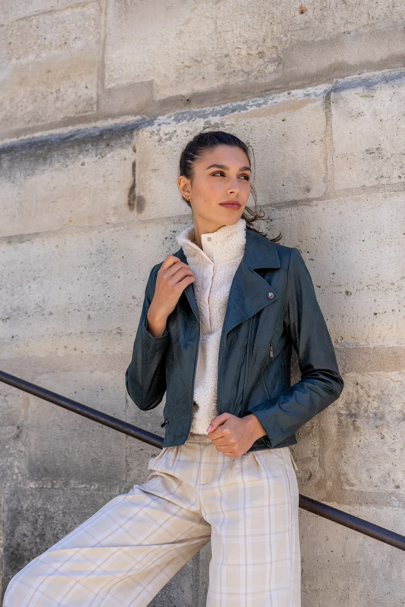 Veste perfecto suédine