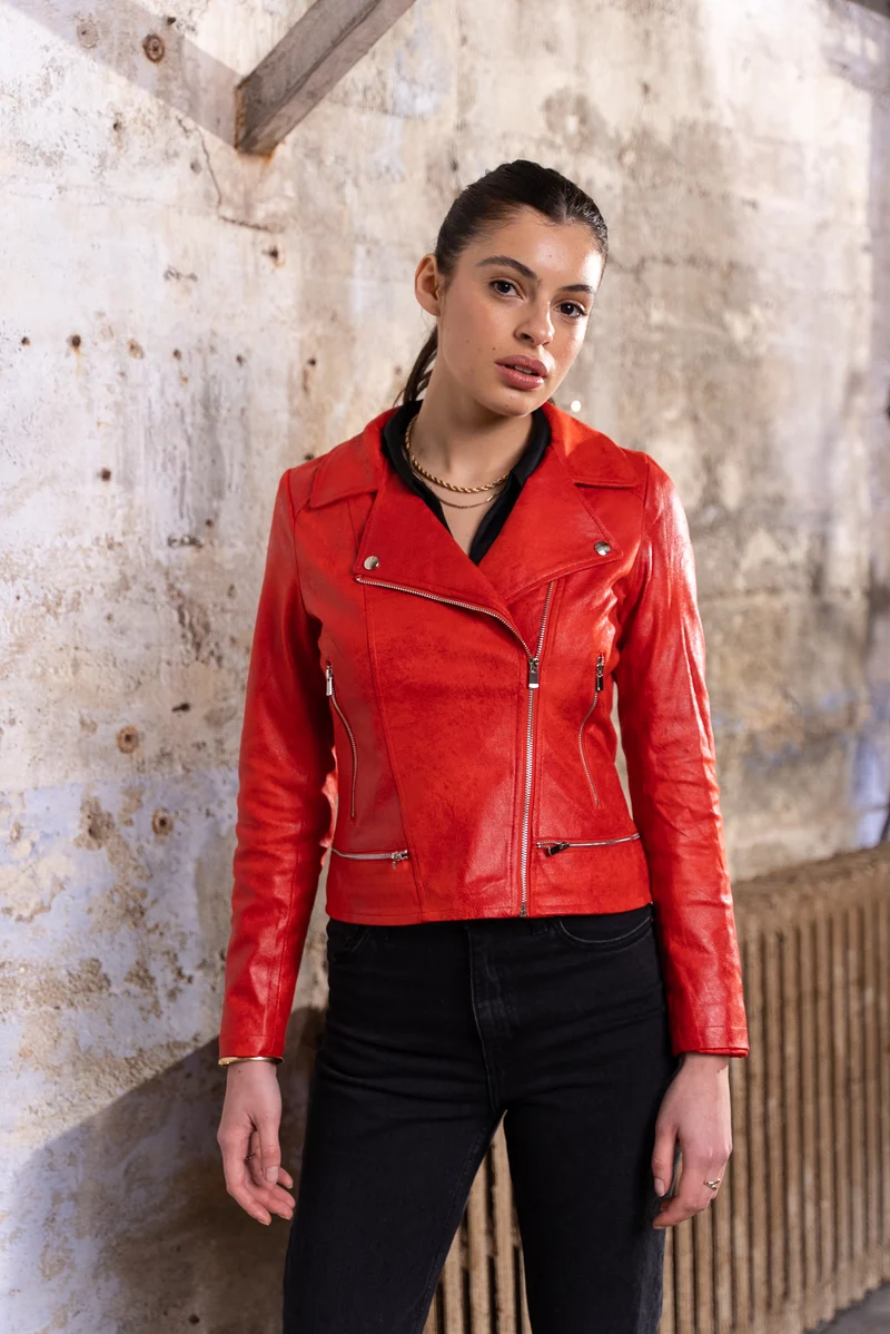 Veste perfecto suédine