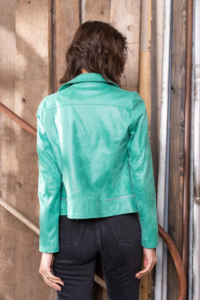 Veste perfecto suédine