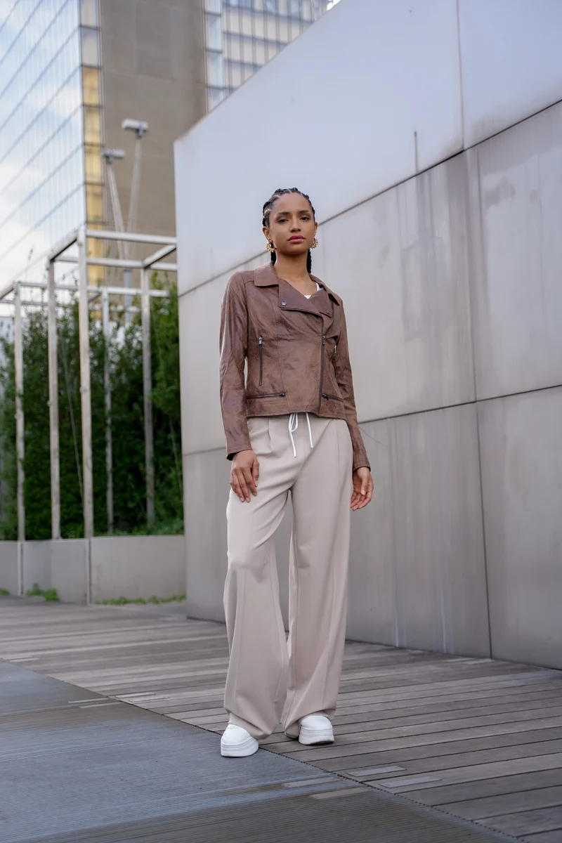 Veste perfecto suédine