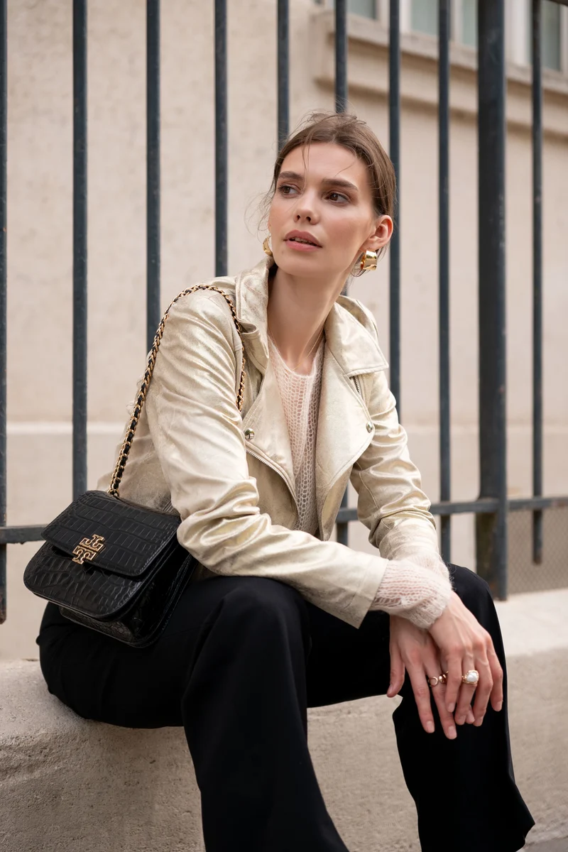 Veste perfecto suédine
