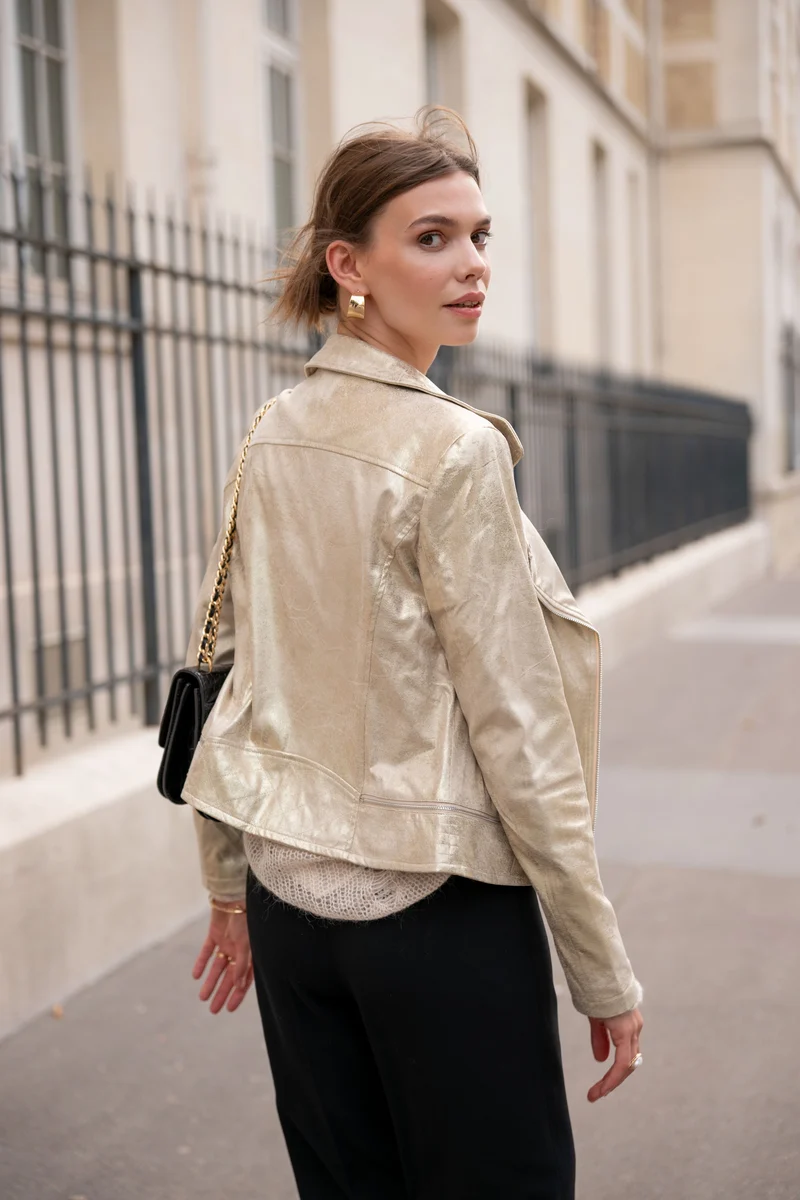 Veste perfecto suédine