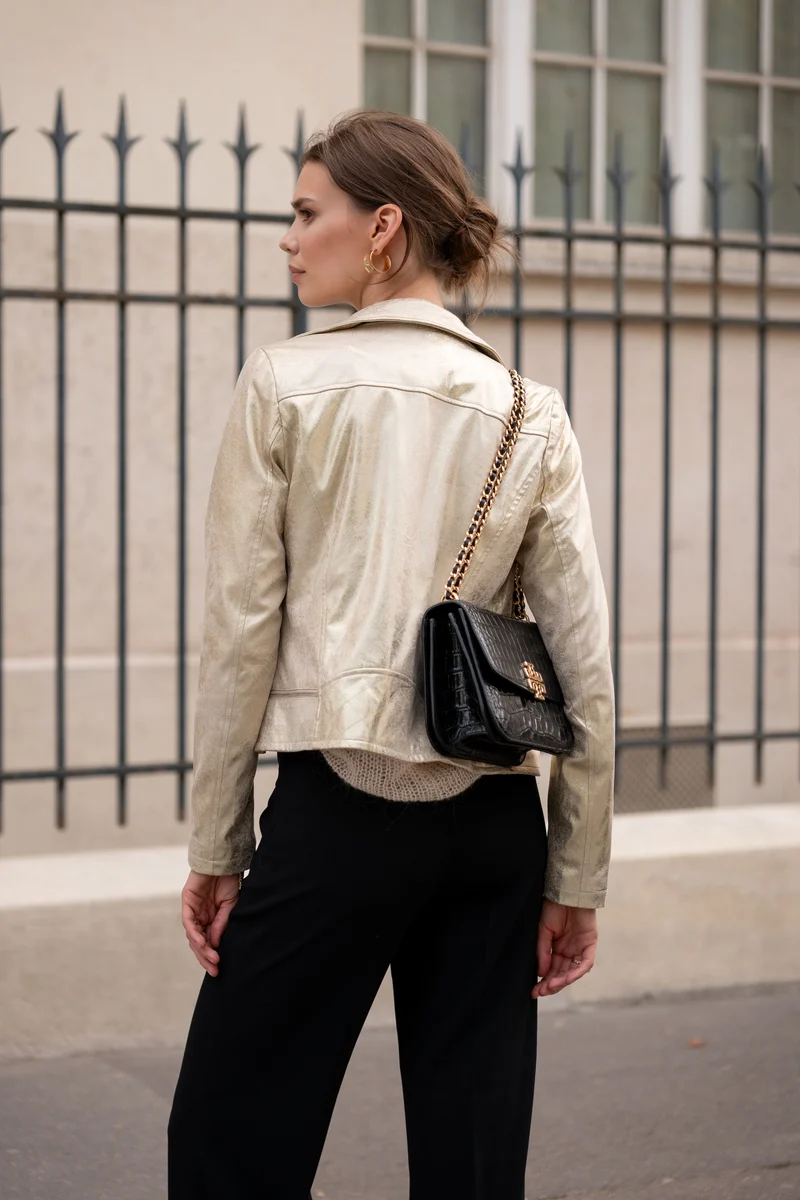 Veste perfecto suédine
