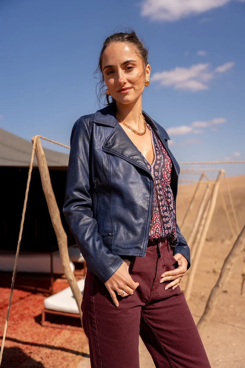 Veste perfecto suédine