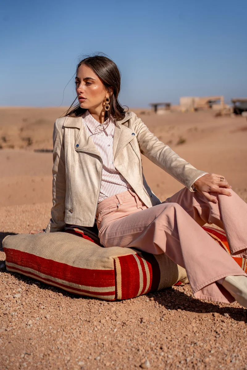 Veste perfecto suédine