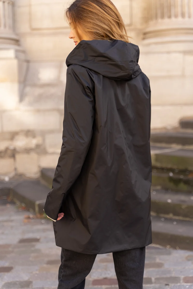 Imperméable réversible long