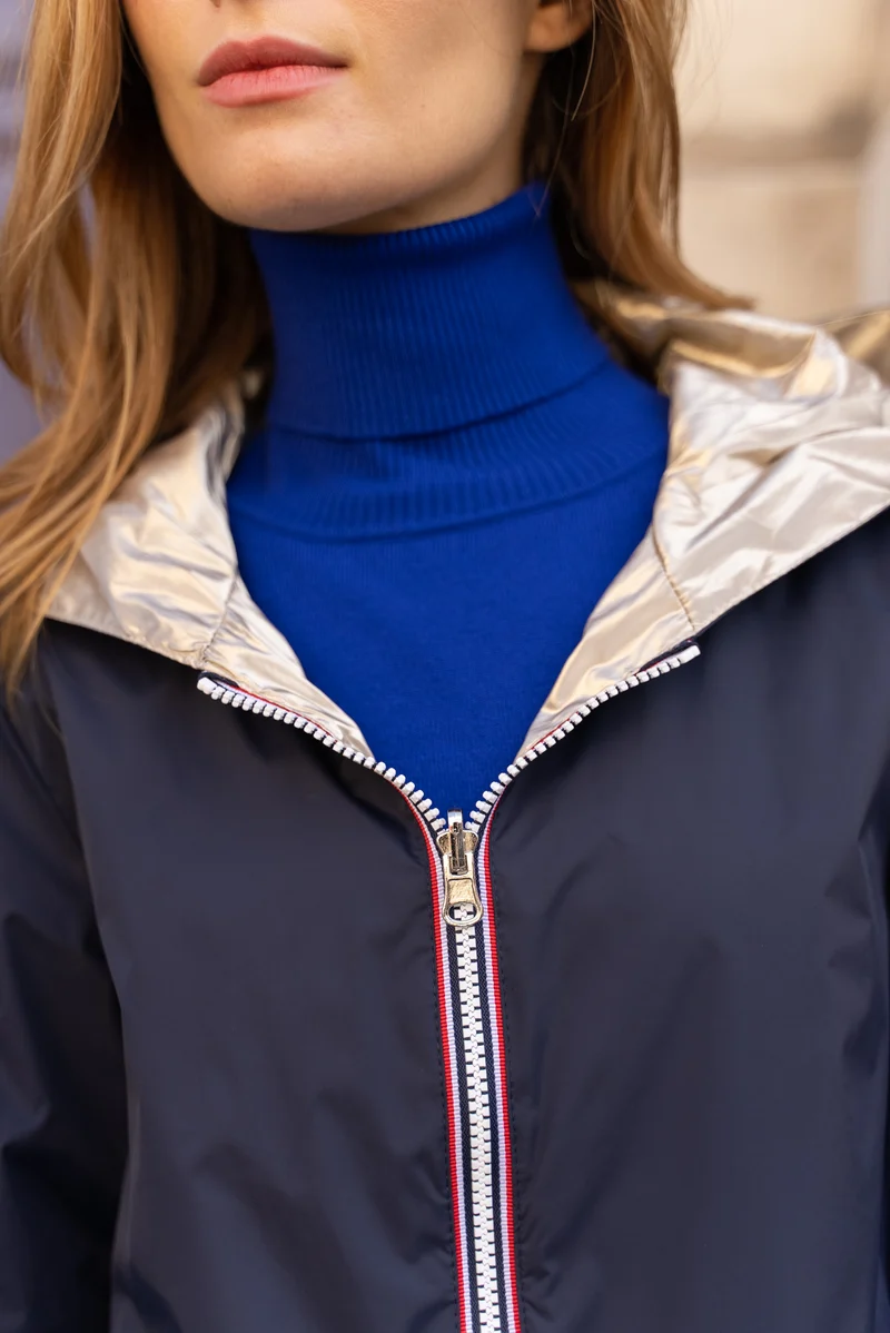 Imperméable réversible long