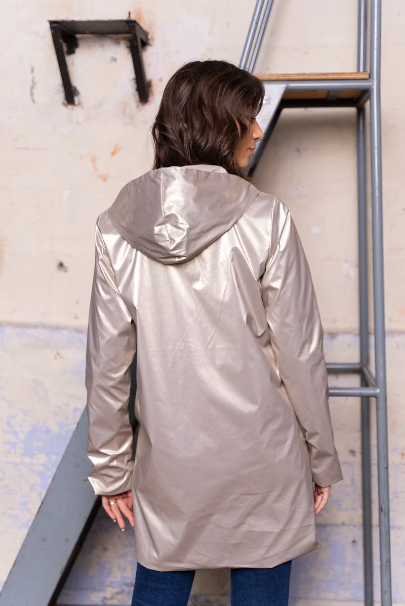Imperméable réversible long