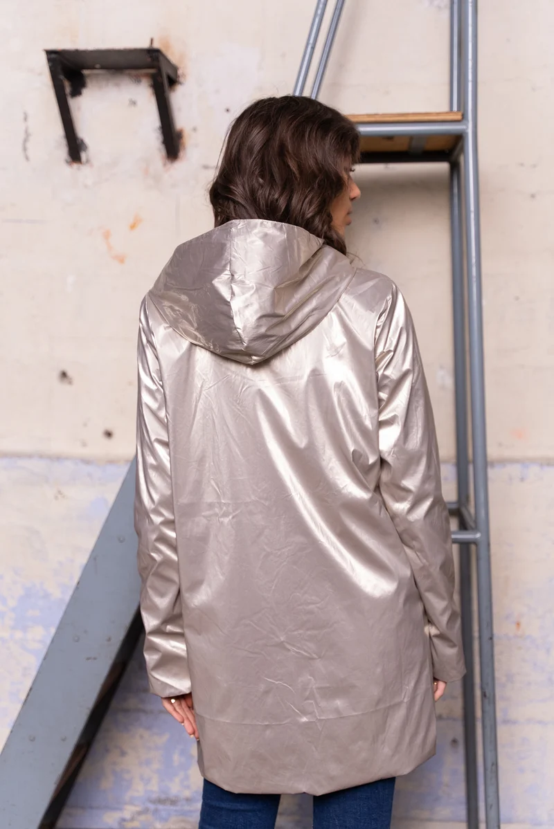 Imperméable réversible long