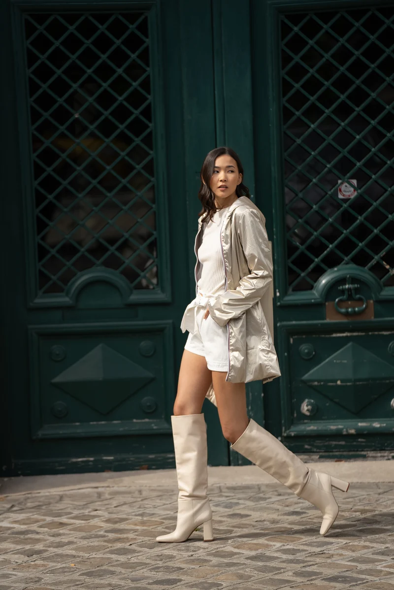 Imperméable réversible long