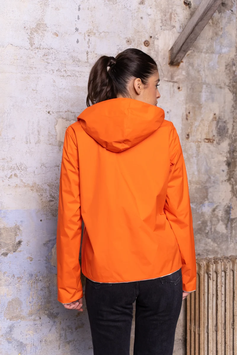 Imperméable réversible court