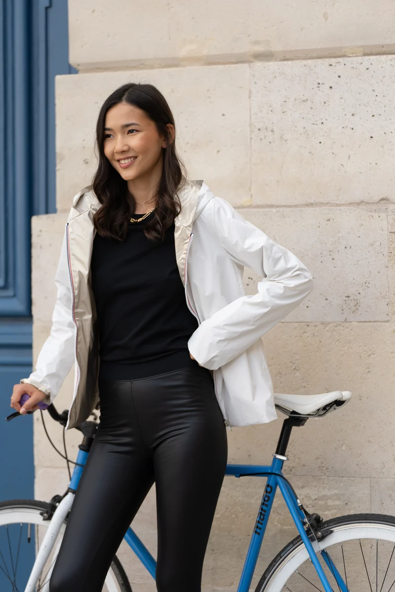 Imperméable réversible court