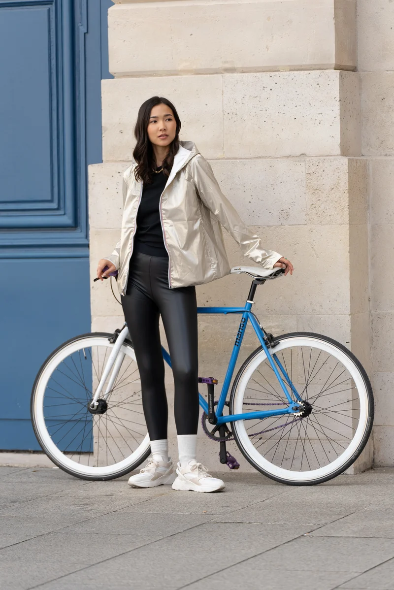 Imperméable réversible court