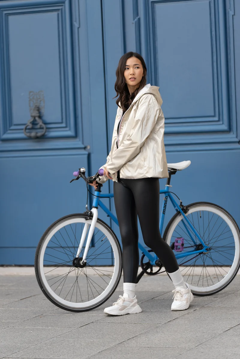 Imperméable réversible court