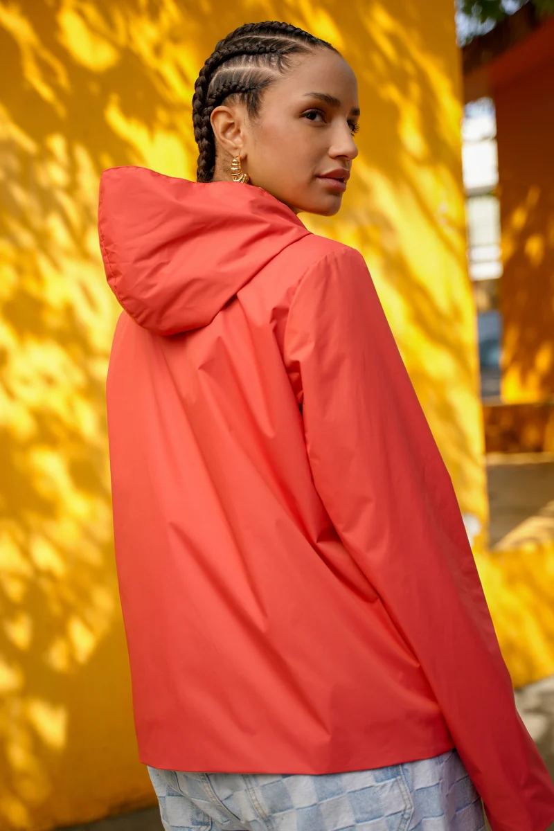 Imperméable réversible court