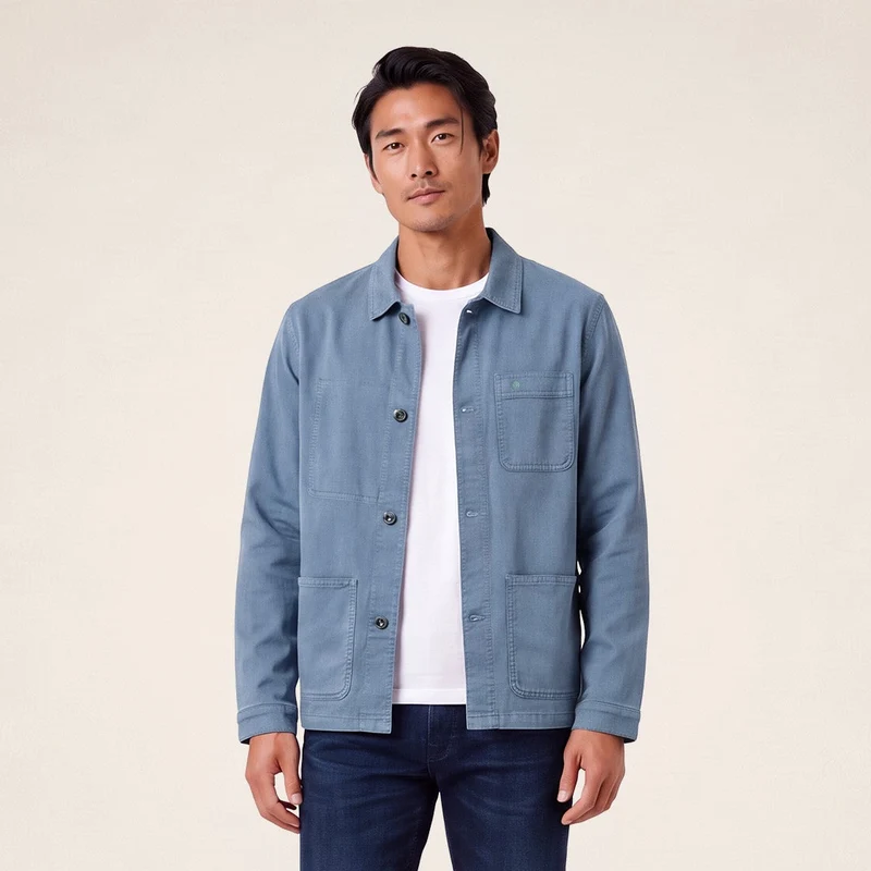 Veste worker en coton bleu Wendel