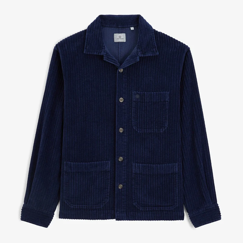 Veste worker velours côtelé coton bleu marine foncé Wael