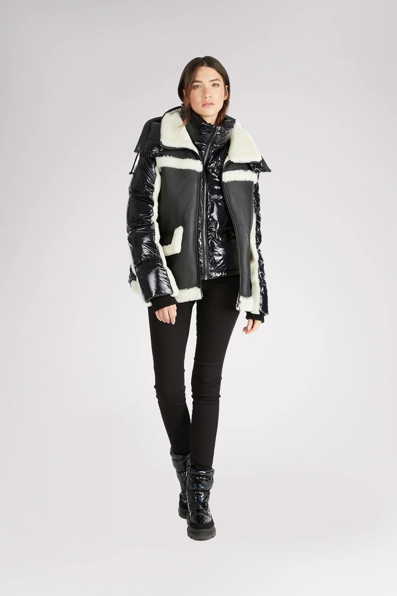 Danique Women's Luxury 3 in 1 Mixed Media Puffer