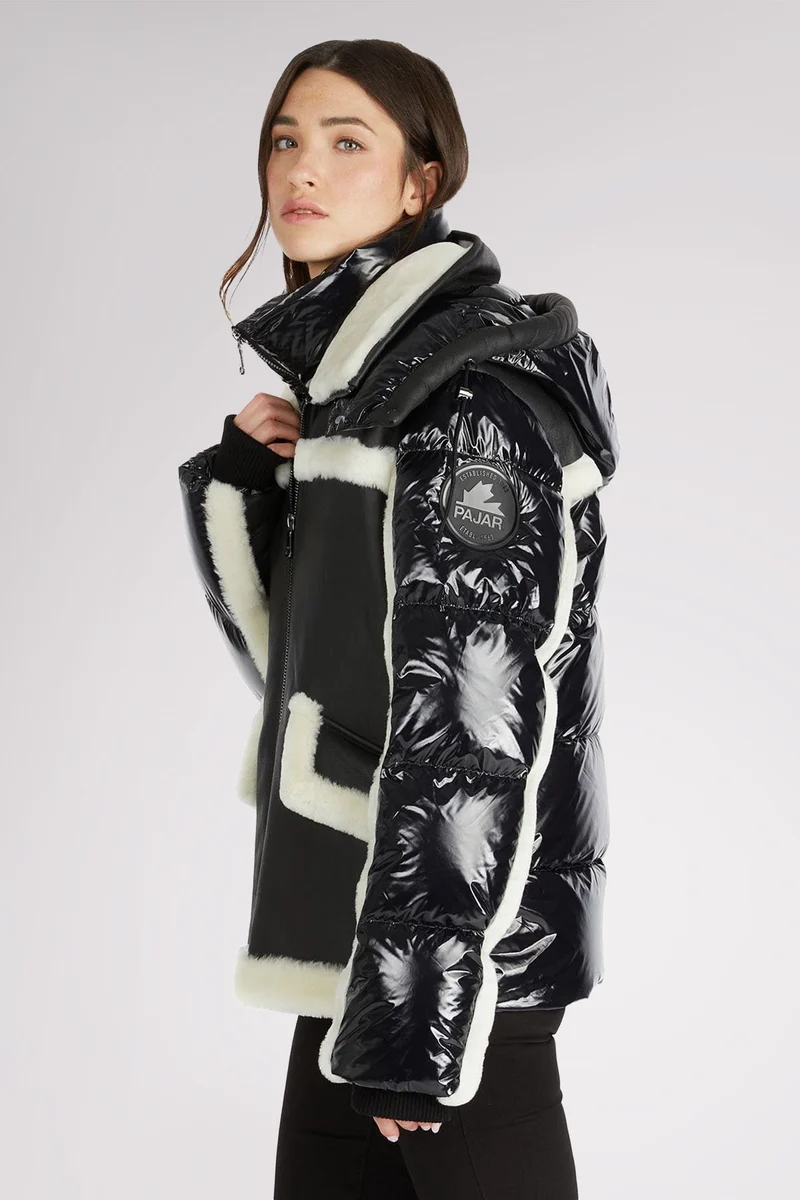 Danique Women's Luxury 3 in 1 Mixed Media Puffer