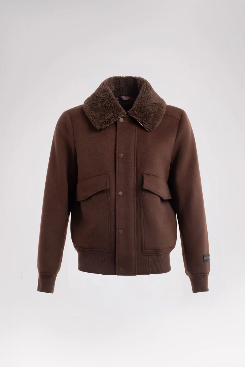 Lebron Men's Lightweight Wool Bomber Jacket