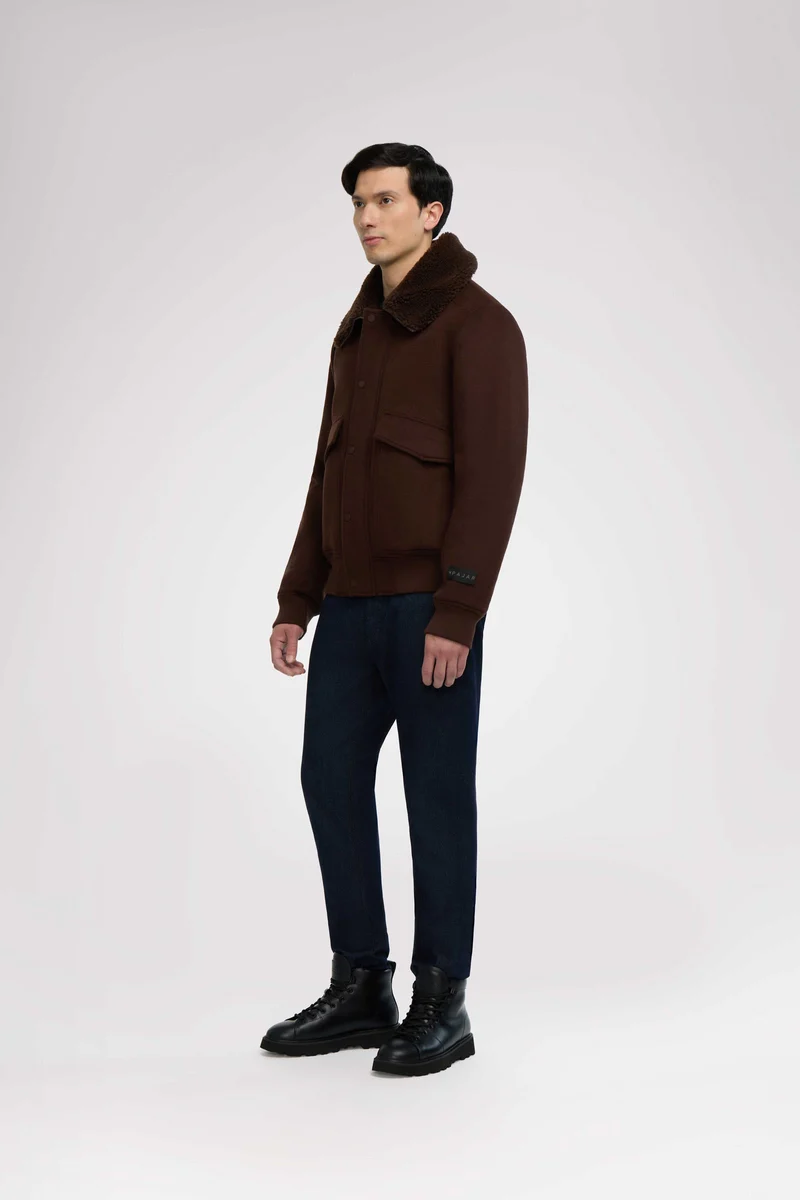 Lebron Men's Lightweight Wool Bomber Jacket