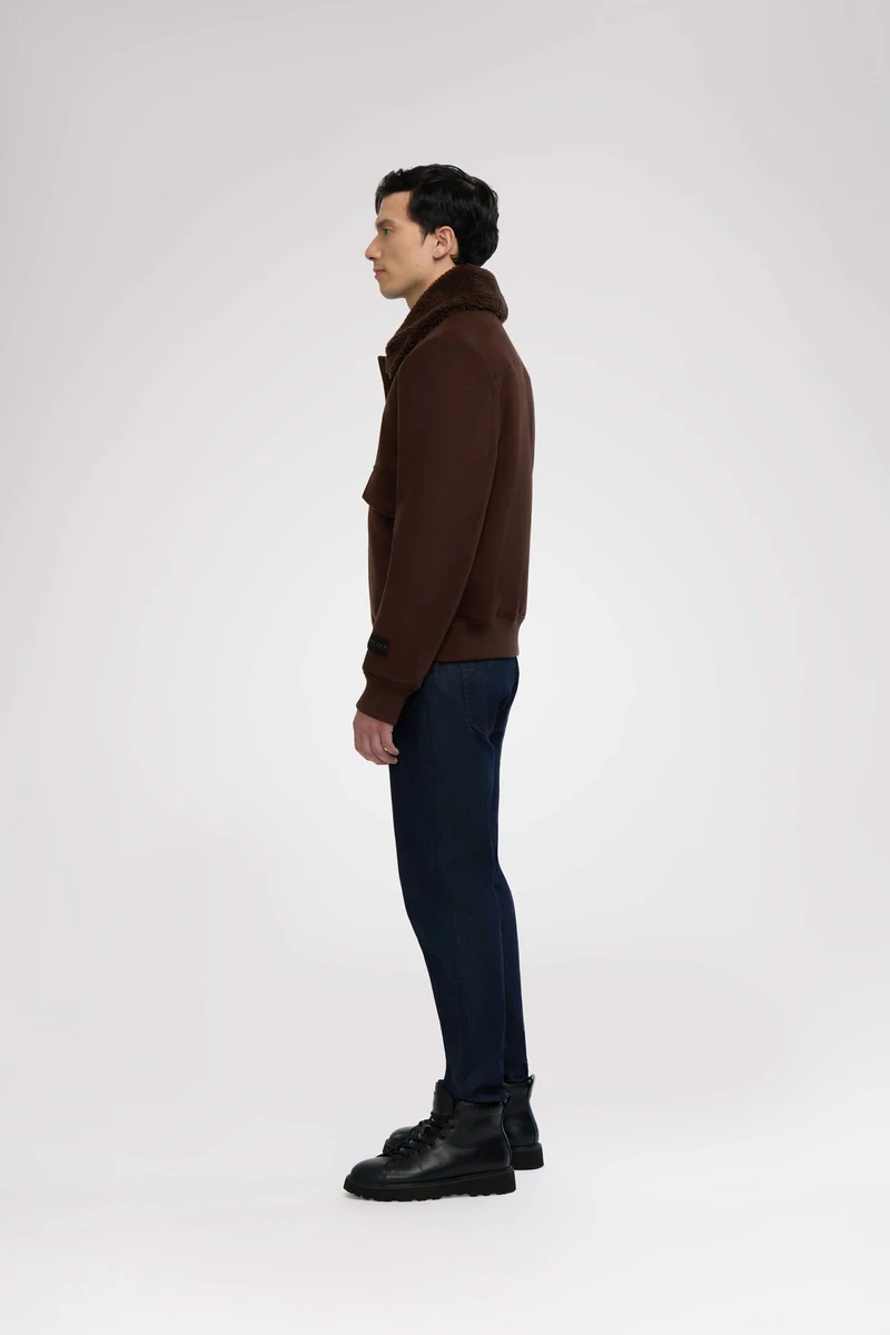 Lebron Men's Lightweight Wool Bomber Jacket