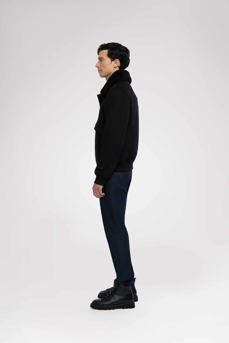 Lebron Men's Lightweight Wool Bomber Jacket