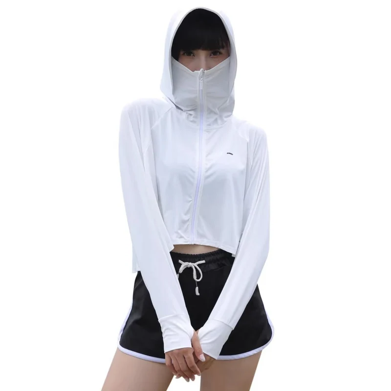 Thumbhole Crop Hooded Jacket