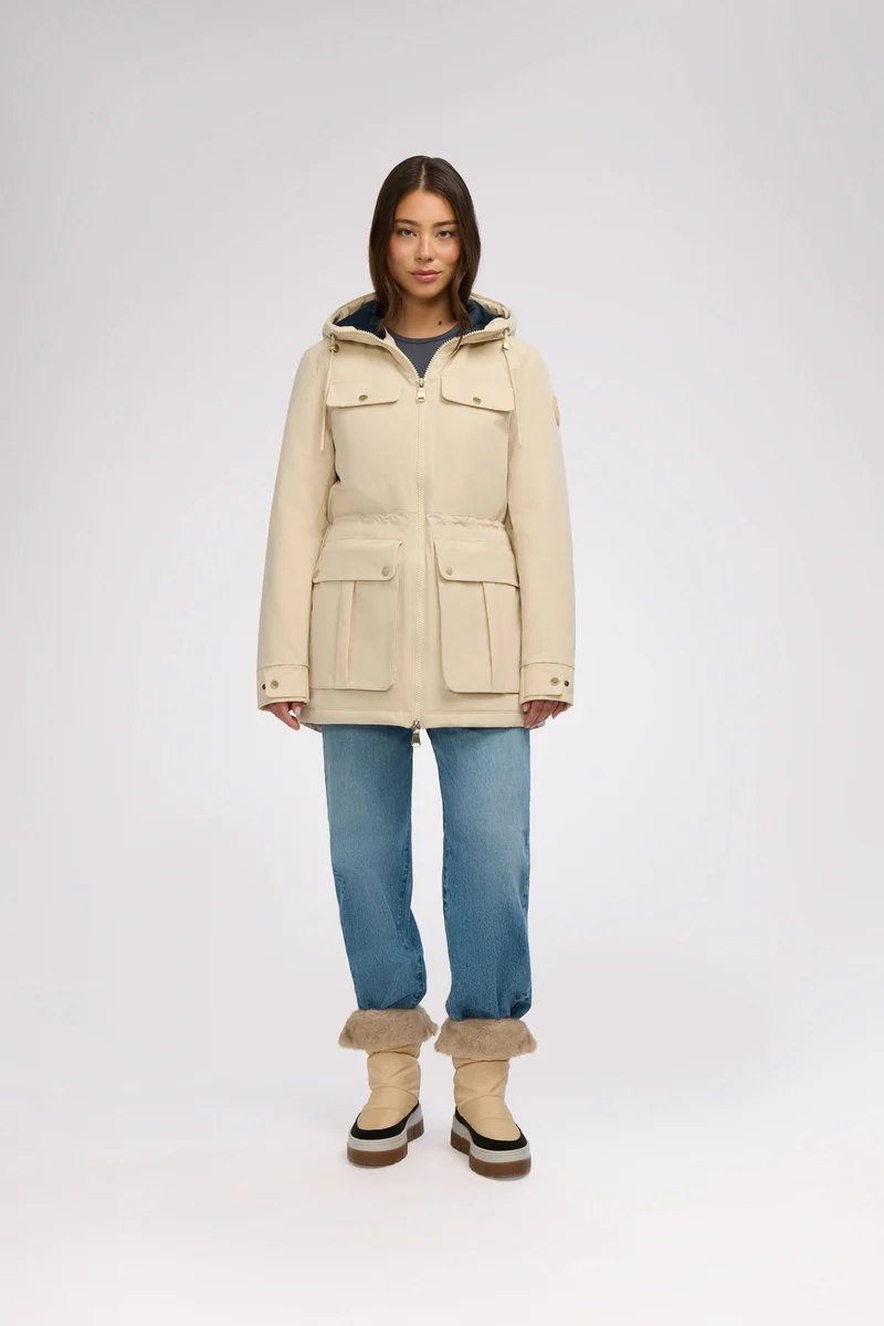 Ivory Women's Lightweight Mid Length Jacket