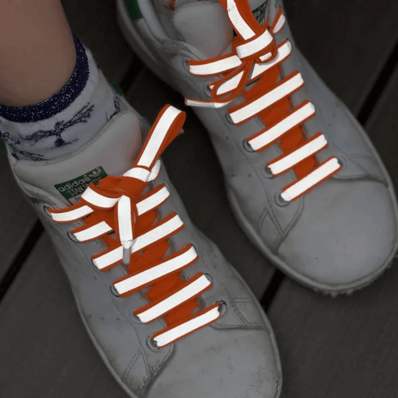 Lacets réfléchissants | orange fluo