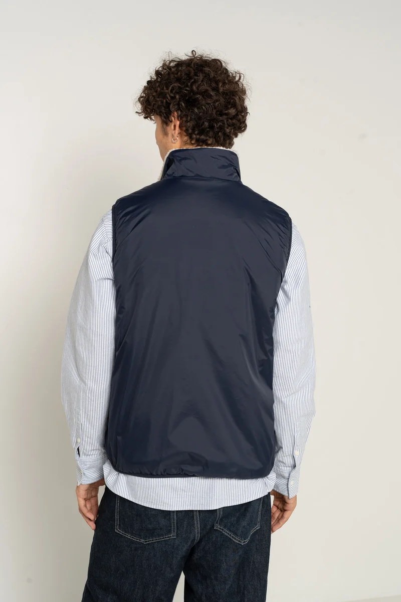 Gilet sans manches réversible fourré