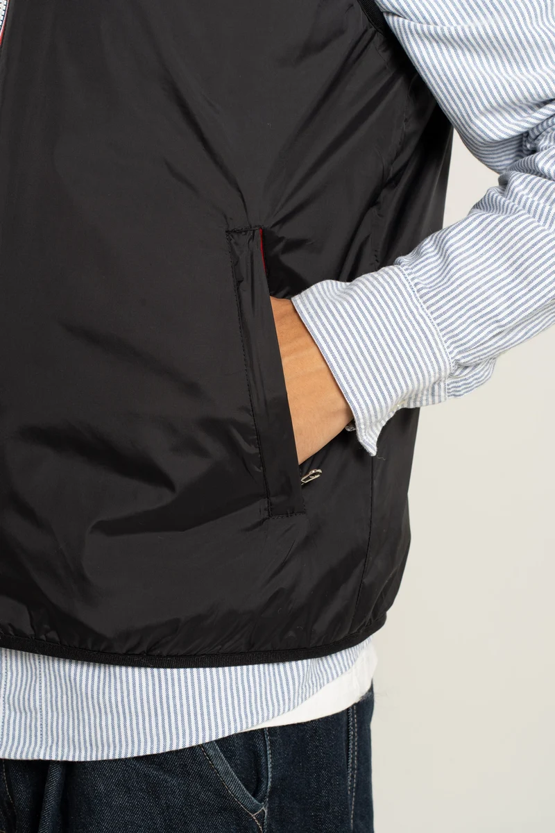 Gilet sans manches réversible fourré